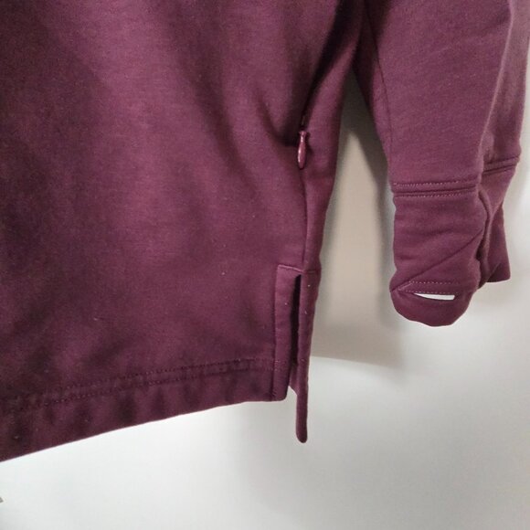 Duluth Trading Co Women's Size M Dry and Mighty Fleece Tunic Sweatshirt Burgundy - Picture 9 of 12